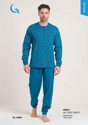 MEN'S PAJAMAS M/L V60016 Tellini S.r.l. Wholesale Clothing